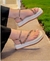 Flat luxo branca com tira em strass colorido - loja online