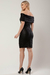 vestido laise ombro a ombro preto com forro - comprar online