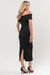 Vestido Midi Canelado Preto Giulia - comprar online