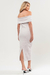 Vestido Midi Canelado Branco Giulia - comprar online