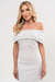 Vestido Midi Canelado Branco Giulia - Sayô 