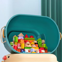 Caixa Organizadora de Brinquedos em Plástico Empilhável para Crianças Patinho - comprar online