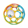 Bebê segurando bola chocalhos com sino, educação precoce, brinquedo sensorial