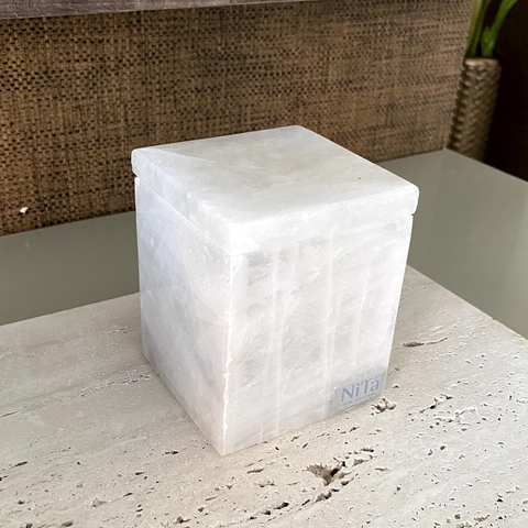 Porta cotonete com tampa - VISION