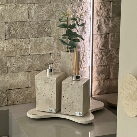 Kit lavabo - 4 peças TRAVERTINO