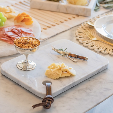 Bandeja com detalhe em couro - MATARAZZO