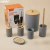 Set De Baño 6 Piezas Organizador Elegante Moderno Abs Bambú