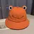 2021 novo pai-filho dos desenhos animados sapo balde chapéu panamá chapéu de pesca bonito chapéu froggy homme femme bob chapeau sol ao ar livre pescador chapéu na internet