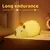 Imagem do Cute Cartoon Capsule Silicone Night Light, USB recarregável, temporização, escurecimento, lâmpada de sono para decoração do quarto das crianças