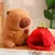 Imagem do Capybara Anime de pelúcia fofa, pelúcia kawaii, bichos de pelúcia fofos, boneca macia, presente para criança, simulação de pelúcia
