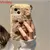 Ins coreano bonito capivara caso macio para iphone 15 pro max caso 16 14 plus 13 12 11 inverno peludo pele macia à prova de choque capa coque - Capibara Senpai