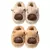 Chinelos de capivara de pelúcia bonitos chinelos de dedo fechado confortáveis sapatos de casa antiderrapantes sapatos de caminhada peludos para quarto interno - Capibara Senpai