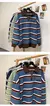 Camisola de gola alta listrada masculina, camisas polo, malhas quentes, jumper j - Capibara Senpai
