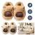 Chinelos de capivara de pelúcia bonitos chinelos de dedo fechado confortáveis sapatos de casa antiderrapantes sapatos de caminhada peludos para quarto interno - loja online