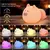 Crianças piggy silicone luz da noite recarregável led toque bonito lâmpada 3 modos macio piggy luz da noite bonito lâmpada para berçário quarto do bebê - Capibara Senpai