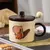 Capybara Caneca De Café De Cerâmica, Série Do Vintage, Impressão Dos Desenhos Animados, Copo De Água, Conjunto De Tampa, Casa, Café, Xícaras Da Tarde, Presente Do Amigo, Bonito - loja online