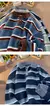 Camisola de gola alta listrada masculina, camisas polo, malhas quentes, jumper j na internet
