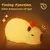 Cute Cartoon Capsule Silicone Night Light, USB recarregável, temporização, escurecimento, lâmpada de sono para decoração do quarto das crianças
