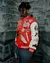 Jaqueta de beisebol bordada remendo, Casaco casual americano, Moda rua alta, mesmo vermelho, Saint Michael Ball Star, novo, moda