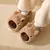 Chinelos de capivara de pelúcia bonitos chinelos de dedo fechado confortáveis sapatos de casa antiderrapantes sapatos de caminhada peludos para quarto interno na internet