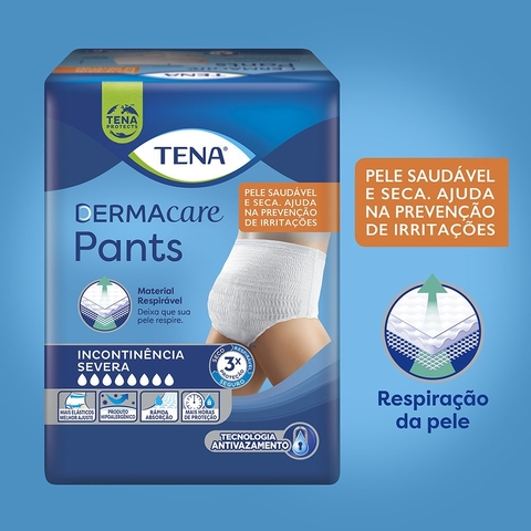 ROUPA ÍNTIMA TENA PANTS DERMACARE PACOTE COM 8UN
