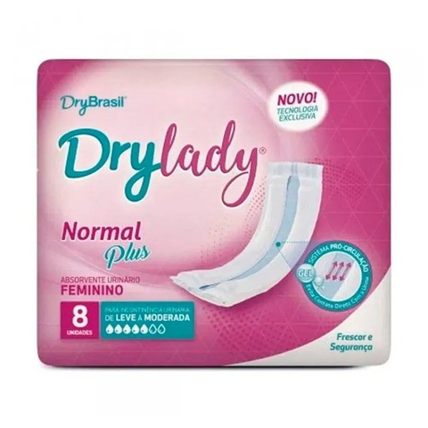 ABSORVENTE URINÁRIO FEMININO PACOTE COM 8UN - DRYLADY