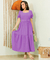 Vestido Midi LIA Manga Princesa Elegante