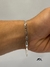 Pulseira de prata masculina-3x1 4mm-Prata 925 maciça