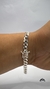 Pulseira de prata masculina fecho gaveta-Grumet 6mm-Prata 925