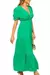 Vestido Longo Decote V Manga Curta Bufante - Elegância e Conforto para Todas as Ocasiões - comprar online