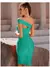 Vestido Sem Encosto de Um Ombro - Sexy e Elegante com Fenda - comprar online