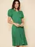 Vestido Plissada Lisa Midi Rodado Sofisticação - loja online