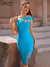 Vestido Sem Encosto de Um Ombro - Sexy e Elegante com Fenda - loja online