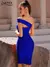 Vestido Sem Encosto de Um Ombro - Sexy e Elegante com Fenda - loja online