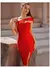 Vestido Sem Encosto de Um Ombro - Sexy e Elegante com Fenda - Lunna Rosa Store - Transforme seu guarda-roupa e sinta-se confiante!