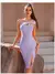 Vestido Sem Encosto de Um Ombro - Sexy e Elegante com Fenda