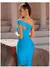 Vestido Sem Encosto de Um Ombro - Sexy e Elegante com Fenda na internet