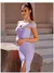 Vestido Sem Encosto de Um Ombro - Sexy e Elegante com Fenda na internet