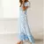 Imagem do Vestido Maxi Feminino com Decote em V - Estampa Floral Boêmia