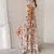 Vestido Maxi Feminino com Decote em V - Estampa Floral Boêmia