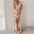 Vestido Maxi Feminino com Decote em V - Estampa Floral Boêmia