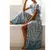 Vestido Maxi Feminino com Decote em V - Estampa Floral Boêmia - comprar online