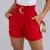 Imagem do Conjunto Feminino de Shorts e Top Branco Fino com Gola Redonda