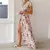Vestido Maxi Feminino com Decote em V - Estampa Floral Boêmia