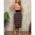 Saia Tricot Listrada Midi com Fenda Lateral - comprar online