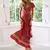 Vestido Maxi Feminino com Decote em V - Estampa Floral Boêmia - Lunna Rosa Store - Transforme seu guarda-roupa e sinta-se confiante!