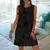Vestido Mini Estampado com Decote O-Neck na internet