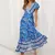 Vestido Maxi Feminino com Decote em V - Estampa Floral Boêmia - loja online