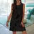 Vestido Mini Estampado com Decote O-Neck