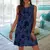 Vestido Mini Estampado com Decote O-Neck na internet